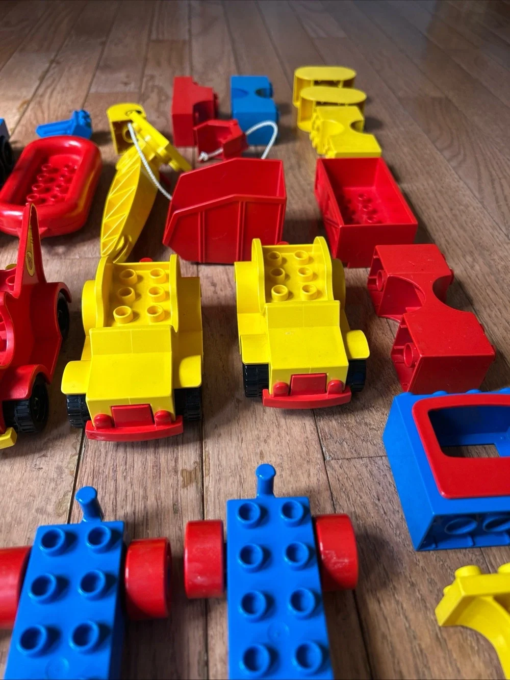 Lego Duplo Vehicle Lot Wheels Construction Crane Truck Car